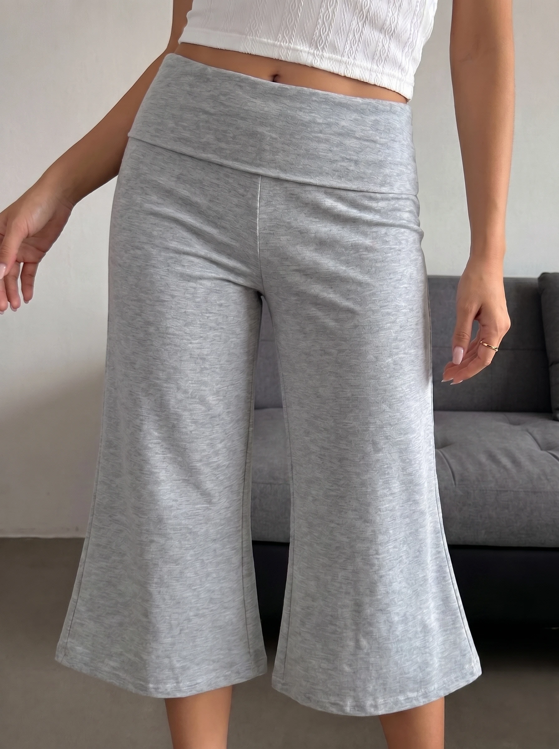 High-Waisted Capri Pants