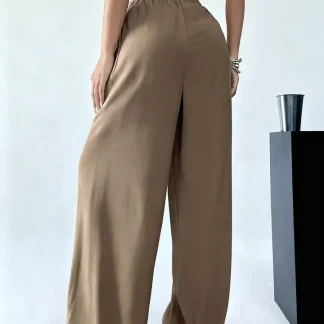 Wide-Leg Linen Pants