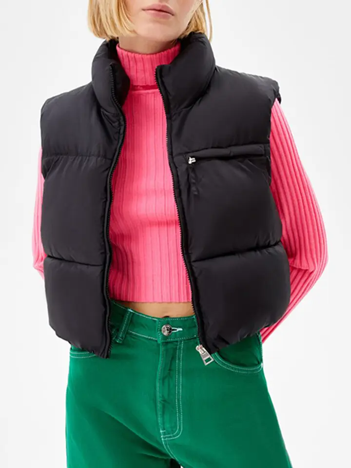 Cropped Puffer Vest